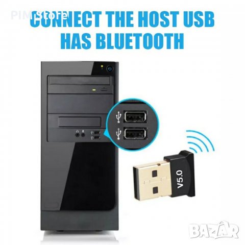 USB Безжичен адаптер Bluetooth 5.0 , снимка 2 - Мрежови адаптери - 39352532