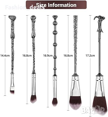 Нов Комплект четки за грим 5 броя Грижа за кожата Красота Козметика, снимка 2 - Други - 40180922
