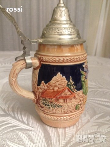 Vintage."GERZ" W.Germany. Красива релефна халба 200 мл. Нова., снимка 2 - Антикварни и старинни предмети - 36603266