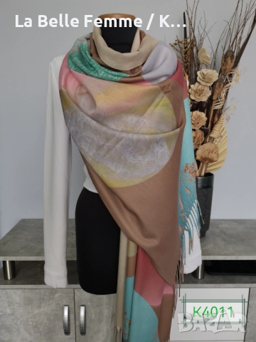 Шалове от кашмир, снимка 8 - Шалове - 51861409