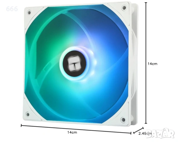 Thermalright TL-C14CW-S 14CM тих вентилатор, снимка 2 - Друга електроника - 54145751