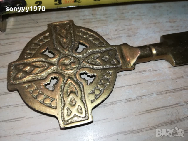 НОЖ ЗА КОЛЕКЦИЯ ПИСМА-МЕД МЕСИНГ-ВНОС ФРАНЦИЯ 1507250951, снимка 5 - Антикварни и старинни предмети - 51024202