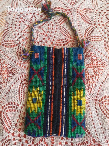 Автентична вълнена ръчнотъкана овчарска торбичка., снимка 2 - Антикварни и старинни предмети - 35557979