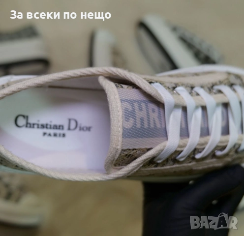 Dior Oblique Дамски Маратонки С Кутия👟Дамски Спортни Обувки Бежово Код S77, снимка 2 - Маратонки - 52411395