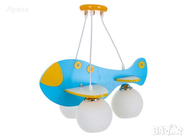 Лампа за детска стая "Самолетче" в синьо!, снимка 1 - Други - 30790345