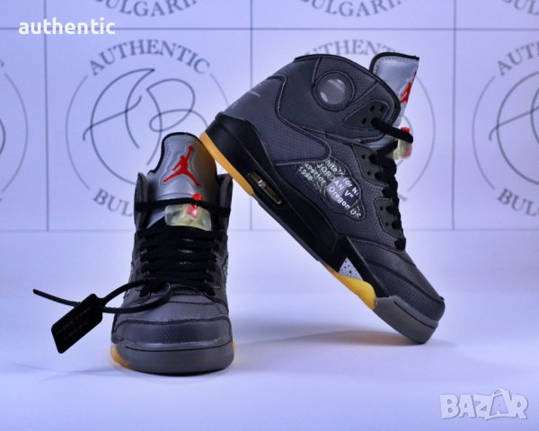 Nike Air Jordan 5 Off-White, снимка 4 - Маратонки - 44313832