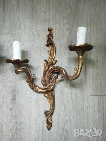 Два аплика за стена рококо комплект, снимка 2 - Лампи за стена - 47562739