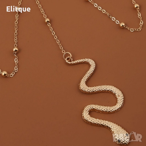 Елегантно дамско бижу за тяло - змия - цвят: Сребърен или Златен!, снимка 4 - Други - 52787765