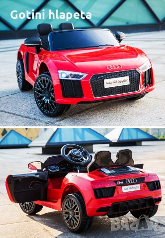 Акумулаторна кола Audi R8 Spyder 12V с меки гуми акумулаторни коли , снимка 10 - Детски велосипеди, триколки и коли - 31642277