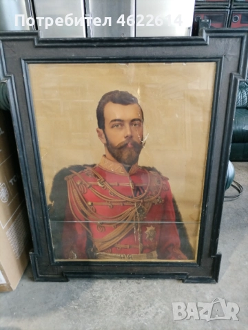 СТАРА ЛИТОГРАФИЯ НА РУСКИЯ ЦАР НИКОЛАЙ ВТОРИ, снимка 5 - Антикварни и старинни предмети - 52476663