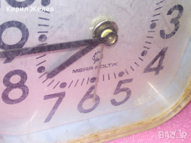 MERA-POLTIK Стар ПОЛСКИ КОЛЕКЦИОНЕРСКИ МЕХАНИЧЕН БУДИЛНИК МЕРА-ПОЛТИК 13626, снимка 8 - Антикварни и старинни предмети - 44536621