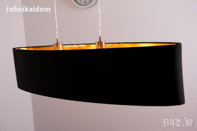 Лампа висяща матов никел 2 пламъка Eglo Leuchten Maserlo III внос от Германия, снимка 7 - Лампи за таван - 32054944