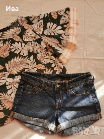 Къси дънкови панталонки H&M, снимка 1 - Къси панталони и бермуди - 29814407