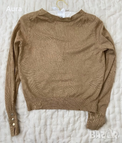 round-neck button-front cardigan, снимка 3 - Блузи с дълъг ръкав и пуловери - 51750513