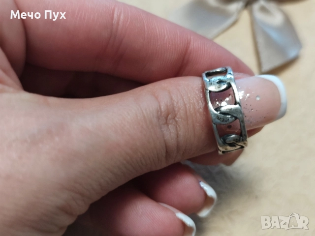 Сребърен пръстен (293), снимка 5 - Пръстени - 52298376