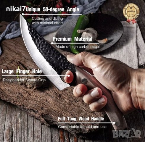 кухненски нож месарски месо риба сигурен захват неръждаема стомана, снимка 2 - Ножове - 42117955
