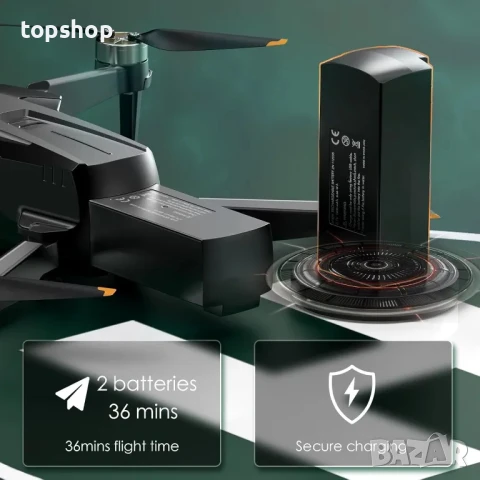 ЧИСТО НОВ издръжлив (36мин) безчетков дрон с 2K HD камера, квадрокоптер CHUBORY A68, снимка 3 - Дронове и аксесоари - 50542368