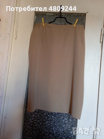 Бежова дамска права пола № 54 , снимка 4 - Поли - 54326474