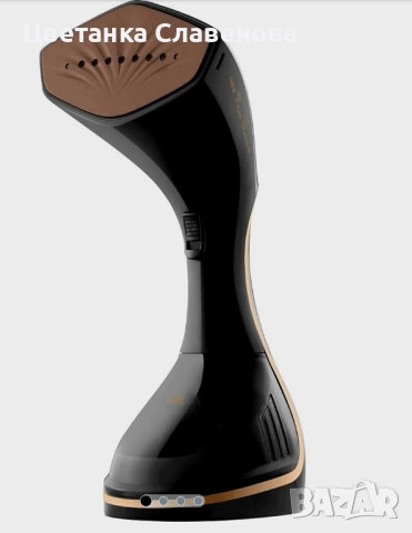 Парна ютия Grundig ST7950, LCD екран, Метални плочи, Вертикално или хоризонтално използване, Черна 