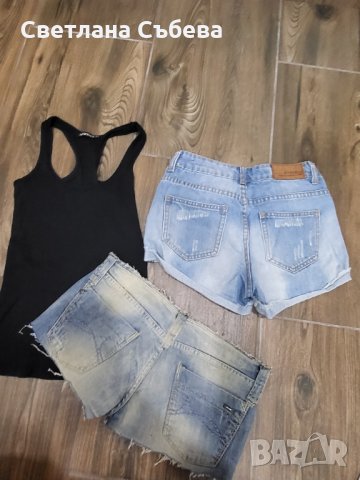 Дънкови къси панталони  по 7лв , снимка 2 - Къси панталони и бермуди - 35266983