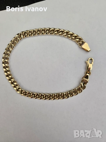 Златна мъжка гривна, снимка 3 - Гривни - 53903439