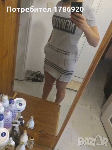 Спортна сива рокля Solin Collections, снимка 6 - Рокли - 26971614