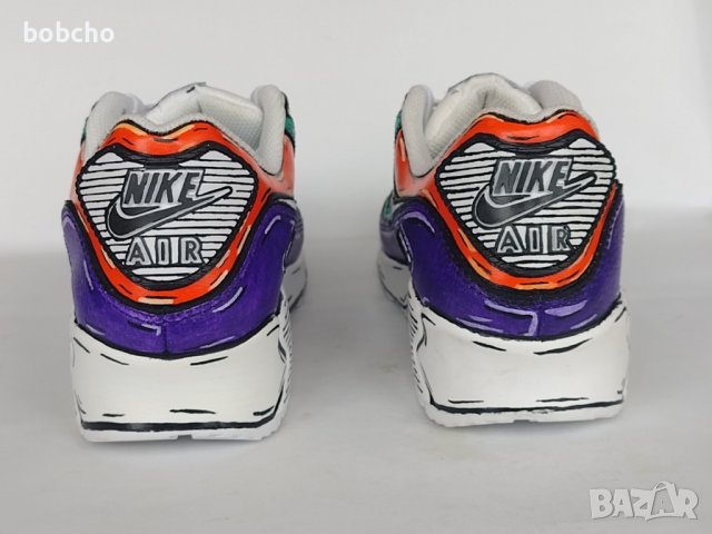 Nike air max 90 100% оригинал cartoon customized ръчно рисувани, снимка 7 - Маратонки - 40414247