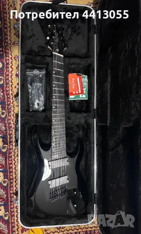 8 струнна Harley Benton R-458BK MultiScale + кейс Gator
