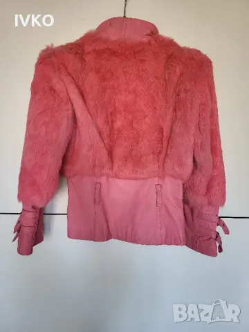 Дамско яке, естествена кожа и косъм xs, снимка 4 - Якета - 47749180