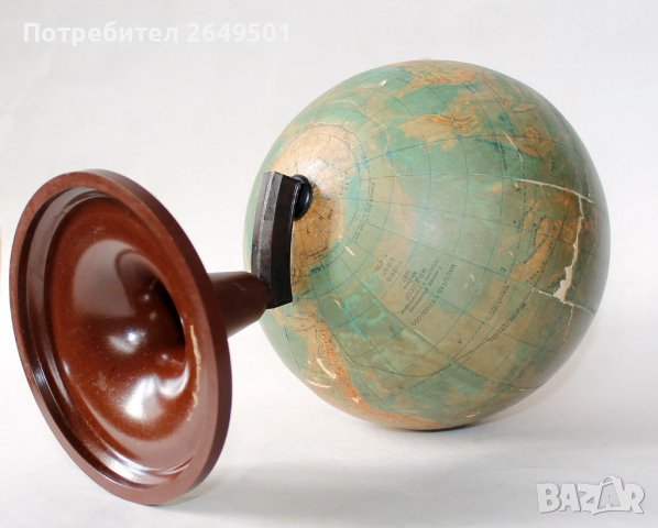 Стар Съветски Глобус МВД СССР Москва датиран 4.03.1957, снимка 7 - Колекции - 36620642