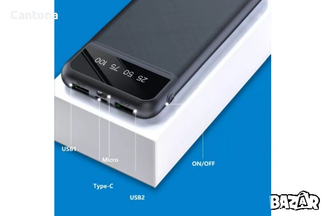 Преносима батерия WUW-Y110, Power Bank 10 000mAh, LED, 2x USB , снимка 3 - Външни батерии - 39855064