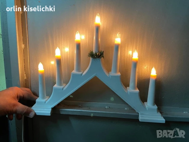 Коледна свещник , снимка 2 - Коледни подаръци - 50909401
