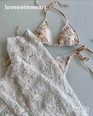 Дантелен бански с пола, снимка 7 - Бански костюми - 50982941