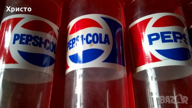 чаши стъклени антикварна рядкост 6 бр Пепси Pepsi и София, снимка 2 - Антикварни и старинни предмети - 29222599