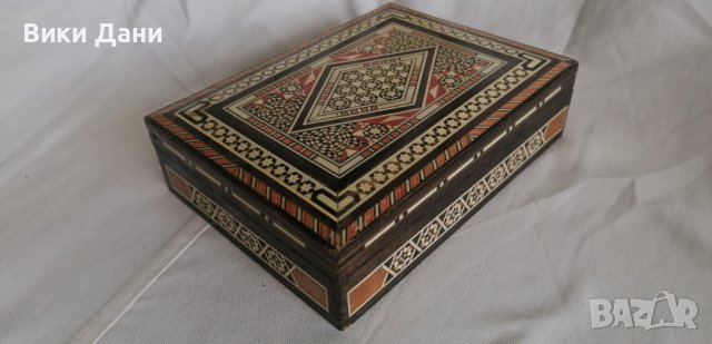 Арабска кутия интарзия дърво кост, снимка 2 - Други - 39903247