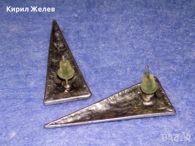 СКЪПОЦЕННИ ВИНТИДЖ АР ДЕКО МОДЕЛ ПОСРЕБРЕНИ МЕДНИ ОБЕЦИ с ФАСЕТИРАН ГРАНАТ КАМЪНИ 43304, снимка 7 - Обеци - 44661465