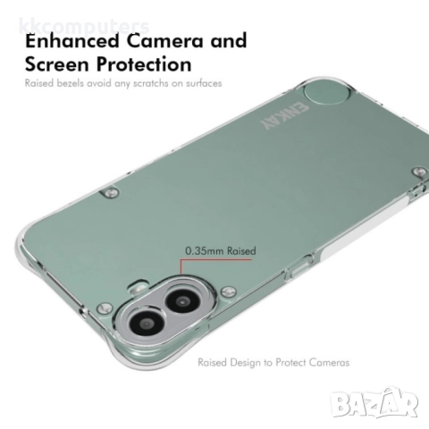 Nothing CMF Phone 1 Удароустойчив ENKAY Силиконов Калъф и Протектор, снимка 3 - Калъфи, кейсове - 51496774