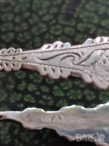 старинна антикварна посребрена щипка за лед или захар внос западна Европа Холандия маркирана, снимка 3 - Антикварни и старинни предмети - 49858062