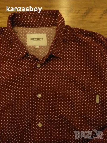 carhartt l/s dots shirt -  страхотна мъжка риза КАТО НОВА , снимка 2 - Ризи - 35246620
