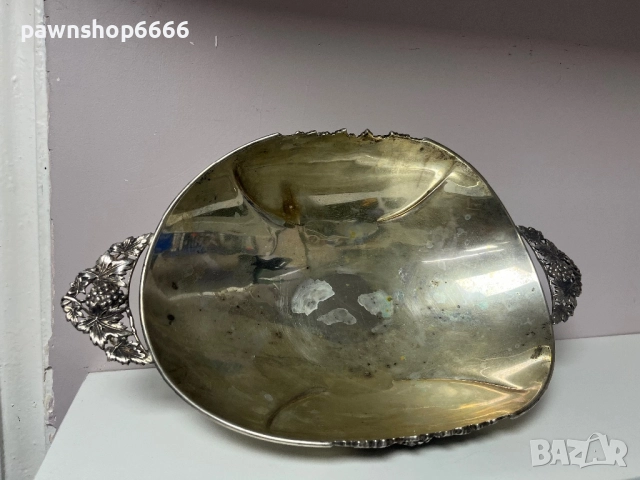 Сребърна фруктиера – проба 800 – масивно сребро, снимка 9 - Други - 52844930