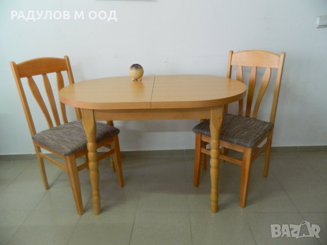 НАЛИЧНА ИЛИ ПО ПОРЪЧКА - Разтегателна трапезна маса със стругован крак 80*120, снимка 5 - Маси - 29279178