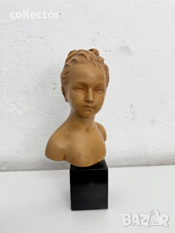Теракотен бюст на Луиз Броняр от Жан-Антоан Худон. №7562, снимка 2 - Антикварни и старинни предмети - 52246918