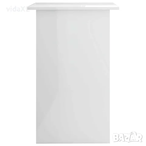 vidaXL Бюро, бял гланц, 90x50x74 см, инженерно дърво, снимка 5 - Бюра - 56147697