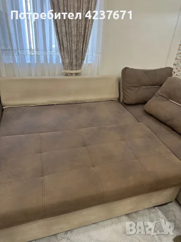 Продавам голям холов диван къто нов, снимка 2 - Дивани и мека мебел - 55874653