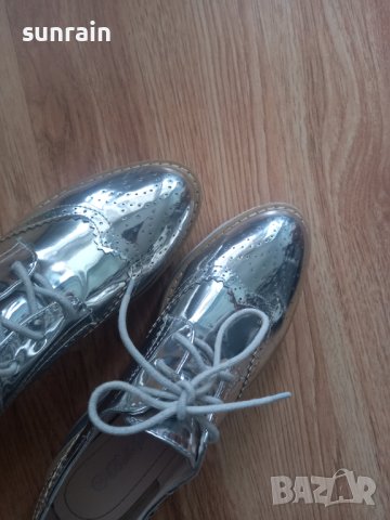 дамски сребърни обувки маратонки спортно елегантни, снимка 3 - Маратонки - 42836118