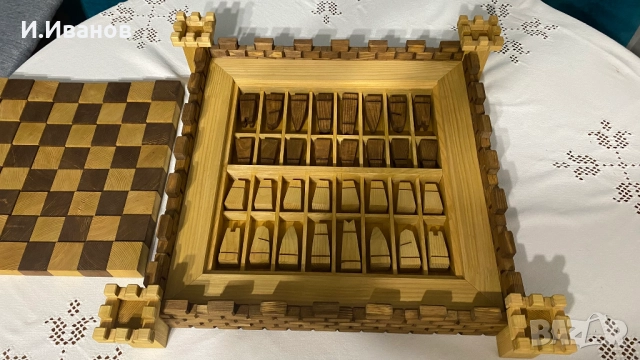 ШАХ дървен, ръчна изработка, снимка 5 - Шах и табла - 52456993