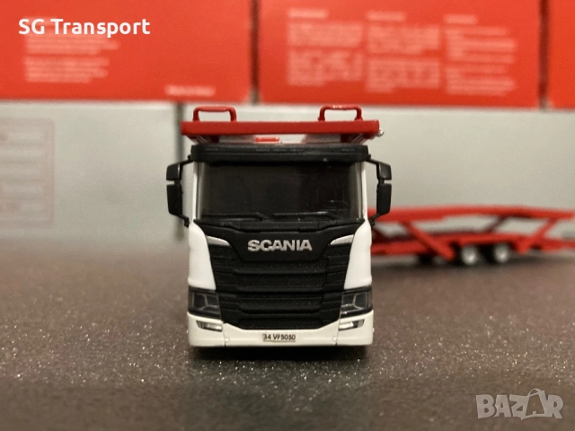 Herpa 1:87 Scania Автовоз, снимка 6 - Колекции - 53275901