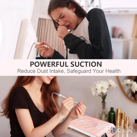 Акумулаторен колектор за прах от нокти Kredioo, 10 степени,5000 об/мин, снимка 2 - Други - 50910629