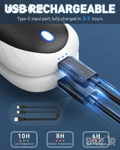 2-в-1 Преносими Акумулаторни магнитни нагреватели за ръце Cnkeeo/2 x 5000mAh батерии/3 степени, снимка 3 - Външни батерии - 49308638