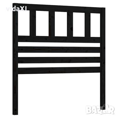 vidaXL Горна табла за легло, черна, 96x4x100 см, бор масив(SKU:814128, снимка 1